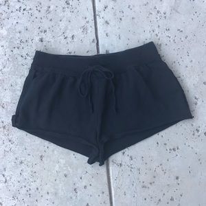 Black lounge shorts, size S